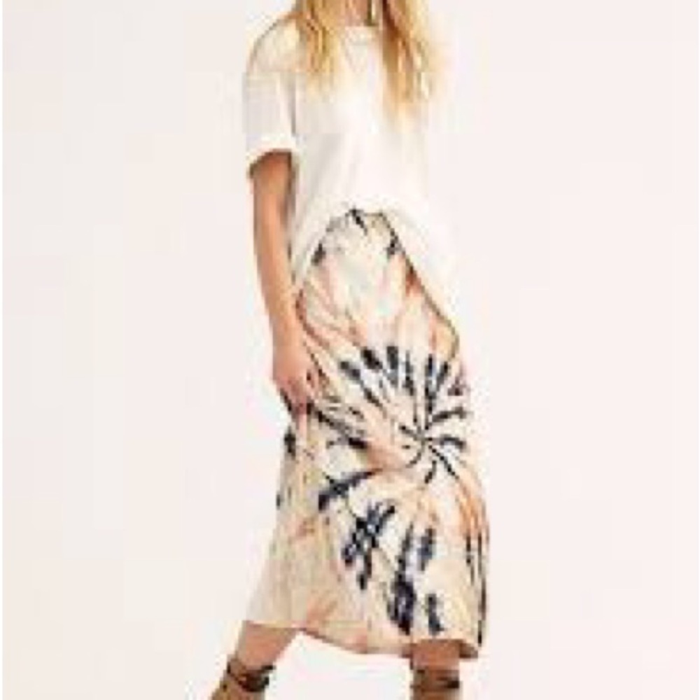Free People Serious Swagger Tie-Dye Skirt, Size S